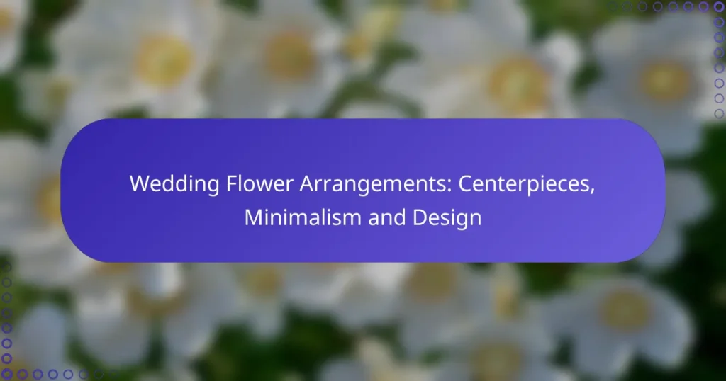 Wedding Flower Arrangements: Centerpieces, Minimalism and Design