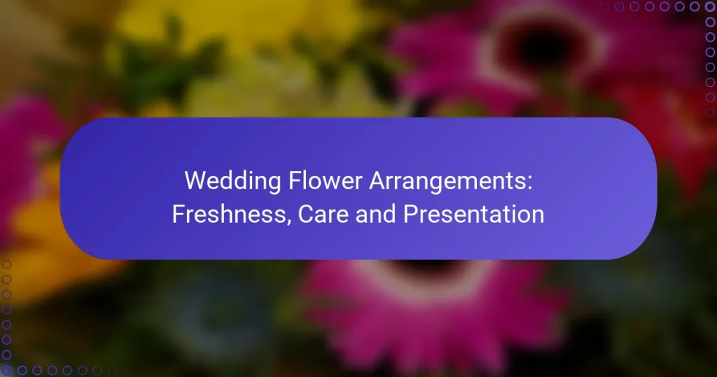 Wedding Flower Arrangements: Freshness, Care and Presentation