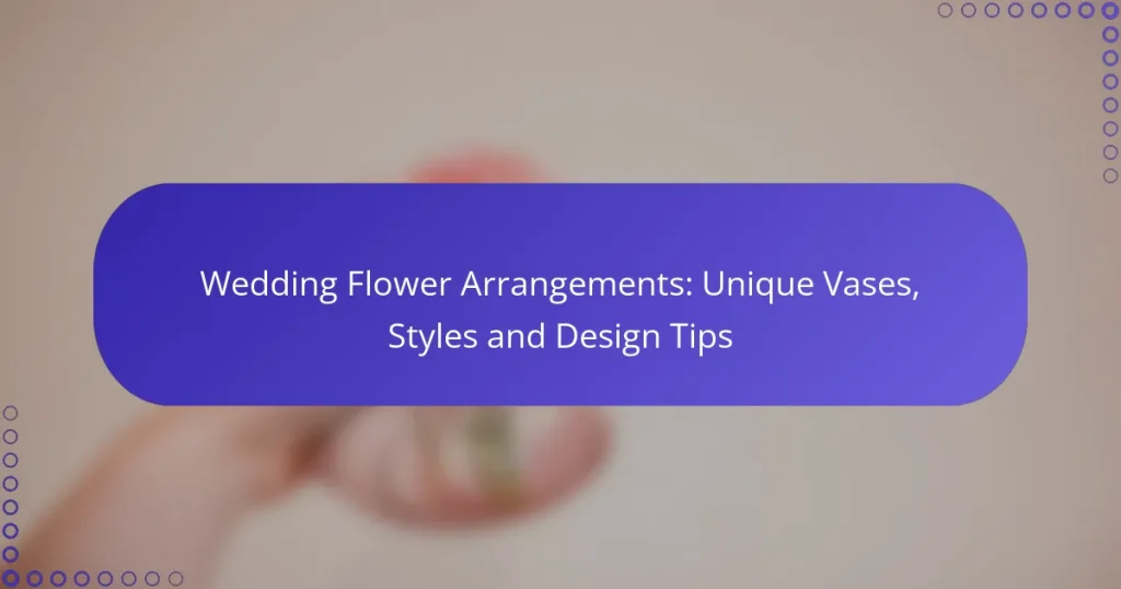 Wedding Flower Arrangements: Unique Vases, Styles and Design Tips