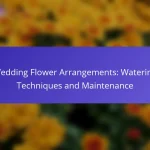 Wedding Flower Arrangements: Watering Techniques and Maintenance