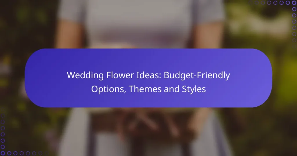 Wedding Flower Ideas: Budget-Friendly Options, Themes and Styles