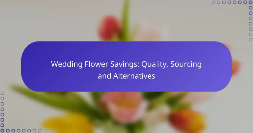 Wedding Flower Savings: Quality, Sourcing and Alternatives
